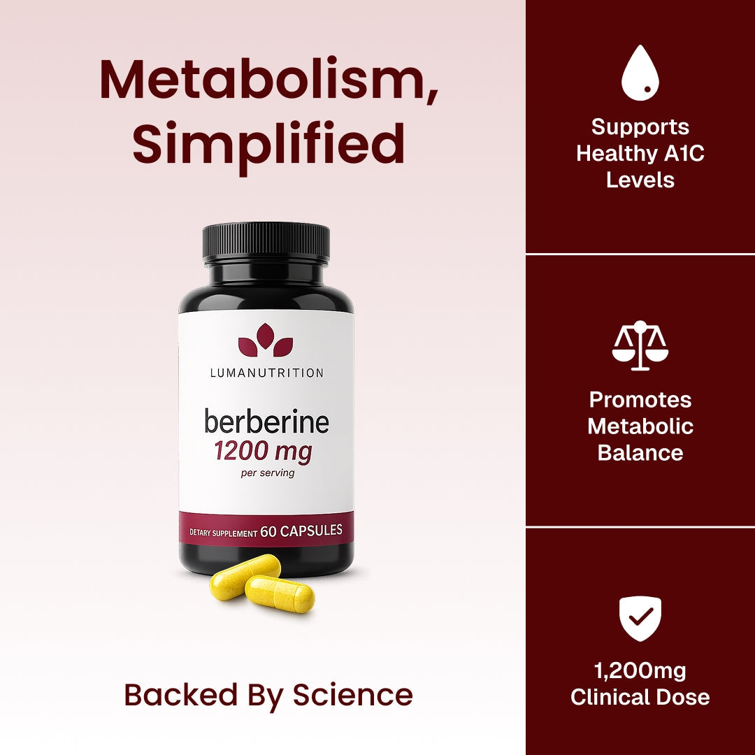 Berberine Supplement - Berberine HCL 1200mg Per Serving - 97% Berberine HCl - Vegan, Gluten Free - 60 Capsules