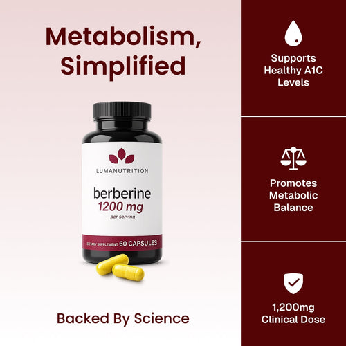 Berberine Supplement - Berberine HCL 1200mg Per Serving - 97% Berberine HCl - Vegan, Gluten Free - 60 Capsules